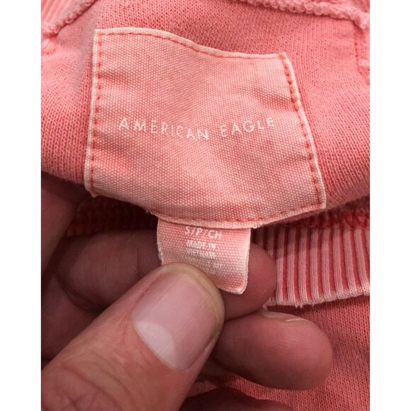 American Eagle Womens Small Pink Long sleeve Crewneck Sweatshirt - Picture 3 of 6